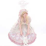 Bolero【猫的莉莉安】 尾款原创lolita小华丽款长裙一团粉绿op