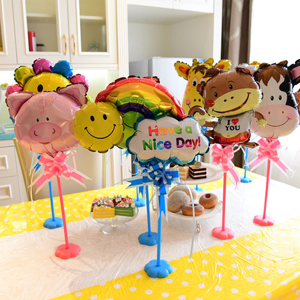 卡通气球桌飘幼儿园宝宝生日派对儿童装饰场景布置毕业开学教室