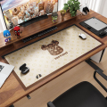 高级感鼠标垫女生电脑桌垫办公室键盘护腕垫子长方形桌布书房台布