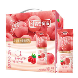 肖战代言新日期蒙牛真果粒白桃树莓口味 240g/10盒整箱酸奶乳饮料