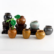 陶瓷花器北欧ins小花瓶复古干花插花装饰摆件客厅中式粗陶罐水培