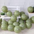 10寸加厚亚哑光圆形乳胶气球复古绿色森林系生日派对店铺开业装饰