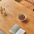 实吃餐桌家用日客饭桌子形北欧厅原木小户型桌椅组合式木长方饭桌