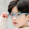 儿童眼镜框硅胶超轻男孩近视潮时尚记忆防脱运动女童防蓝光护眼