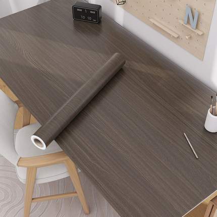 木纹桌面贴纸防水防油自粘书桌加厚桌子餐桌柜子仿木桌贴家具翻新