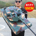 超大号遥控坦克充电动履带式金属坦克模型可发射儿童男孩玩具汽车