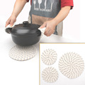 北欧棉绳编织餐垫圆形棉线编制杯垫砂锅垫厨房餐桌加厚隔热垫