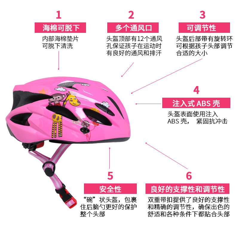 儿童头盔自行车骑行装备平衡车小孩防护头部安全滑板滑步车头帽