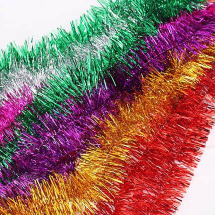 2米长单层毛条晚会庆典教室布置婚房布置拉花 圣诞树装饰彩条