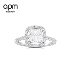 APM Monaco密镶锆石宝石钻石925纯银戒指小众轻奢女神节生日礼物