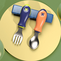 小宝宝学吃饭训练叉勺餐具套装两1一3岁2半儿童专用饭勺4勺子叉子