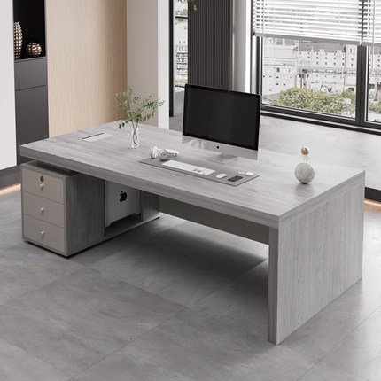老板办公桌现代简约财务主管经理桌椅组合电脑桌办公室家用书桌