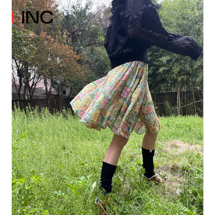 【PEPPERMIER 设计师品牌】IINC 24SS新款三色花卉短款半身裙女