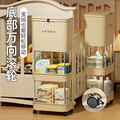 儿童房垃圾桶家用母婴用品收纳神器厨房高款置物架可移动多层夹缝