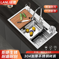 SUS304不锈钢水槽大单槽厨房洗碗槽家用洗菜盆台下盆安装洗菜池