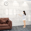 自粘瓷砖贴纸仿石塑铝塑板墙贴pvc墙纸厨房卫生间翻新防水潮墙板