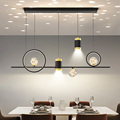 餐厅灯吊灯简约现代网红爆款北欧2023新款一字长条吧台饭厅餐桌灯