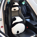 汽车可爱兔毛毛绒熊猫头枕坐垫通用小车座椅套可爱女神座椅垫后排