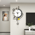 时尚装饰挂钟创意钟表客厅现代简约大气家用高端2024新款时钟挂墙