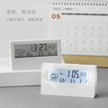 日式简约多功能电子时钟表学生男女数字桌面卧室台钟透明小型闹钟