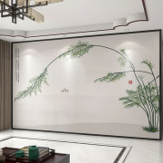 墙纸定制3d立体中式意境柳树电视背景墙壁纸客厅墙纸卧室墙布壁画