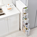 1夹缝收纳柜窄塑料抽屉式厨房冰箱边柜卫生间缝隙储物收纳箱
