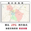 梅江区地图行政区划广东省梅州市JPG高清素材图片2023年