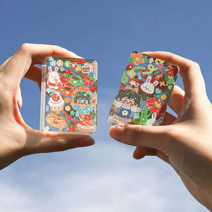 咕卡套装创意装饰素材软莓酱系列DIY卡爱咕砖系列咕卡砖贴纸拼贴