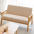 日式沙发小户型实木布艺卧室简约现代两人北欧木质三双人小型休闲