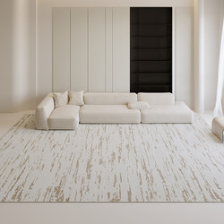 地毯客厅奶白色法式高级轻奢现代极简纯色茶几毯卧室床边毯地垫