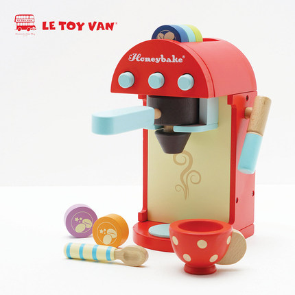 英国Le Toy Van咖啡机榨汁机爆米花机女孩过家家仿真木制儿童玩具