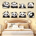 熊猫儿童区房间布置墙面装饰挂画品摆件女男孩卧室贴纸软床头背景
