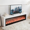 壁炉2米美式简约电视背景墙实木电视柜仿真火客厅家用取暖器
