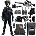 儿童男女孩特种兵仿真户外特警装备小警察套装黑猫警长帽子玩具枪