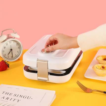 厂家早餐机家用三合一迷你面包机华夫饼机送烤盘跨境