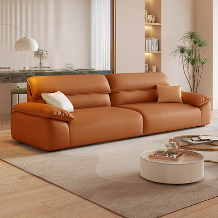 现代简约风免洗纳米科技布沙发大小户型客厅三人四人位高靠背沙发