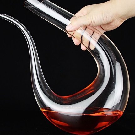 欧式家用水晶玻璃U型红酒醒酒器个性创意调酒器红酒杯套装一体架