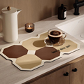 美式咖啡机垫吧台吸水垫洗手台软垫可定制防滑隔热厨房台面沥水垫