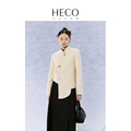 HECO【润玉】新中式国风羊毛大衣2024女秋新款高级感毛呢短款外套