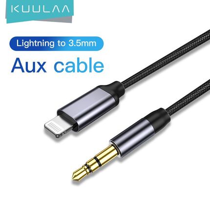 For iPhone to 3.5mm Aux Cable Jack Male Cable Car Converter