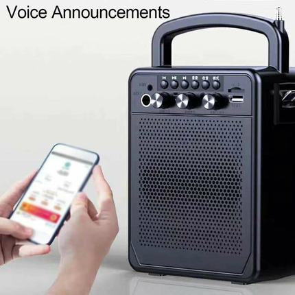 Portable Bluetooth-compatible ?Speaker Karaoke FM Radio Bass