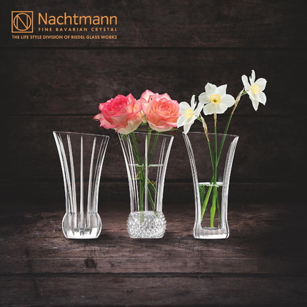 NACHTMANN德国进口简约ins透明轻奢水晶玻璃小花瓶摆件欧式插花瓶