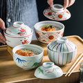 带盖汤碗米饭碗吃饭碗 创意日式陶瓷碗 家用餐厅饭馆炖盅汤煲小碗