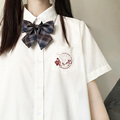 新年兔jk制服短袖长袖衬衫基础内搭小众白色上衣日系学院风大码女