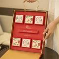 国潮月饼包装盒礼品盒高档酒店6粒8粒中秋广式冰皮红色月饼盒定制