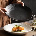 盘子碗家用2023新款菜盘套装组合日式深盘陶瓷沙拉创意黑色轻奢汤