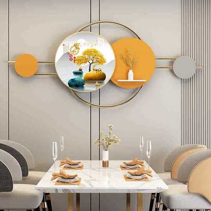 创意餐厅装饰画现代简约2022新款饭厅轻奢壁画餐桌墙面北欧挂画