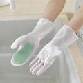 多功能魔术刷家务洗碗手套塑胶乳胶防水厨房清洁家用洗衣服刷碗
