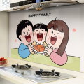 厨房防油贴纸透明卡通