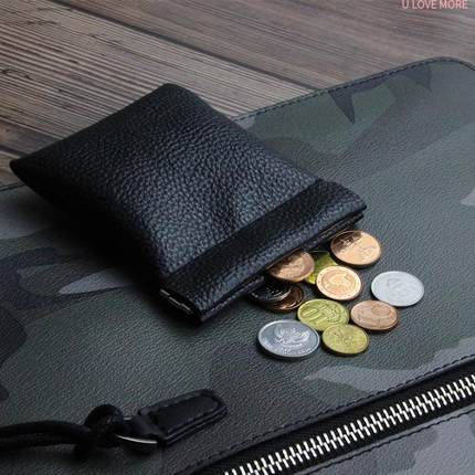 Pu Leather Coin Purse Women Men Small Mini Short Wallet Bag